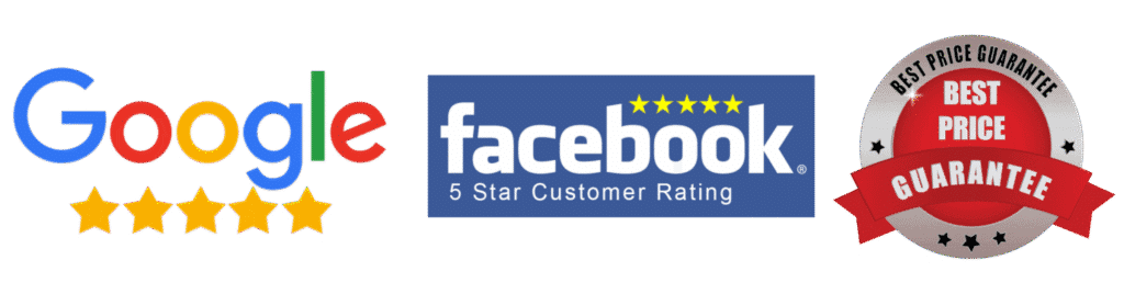 Google and Facebook 5 star badge