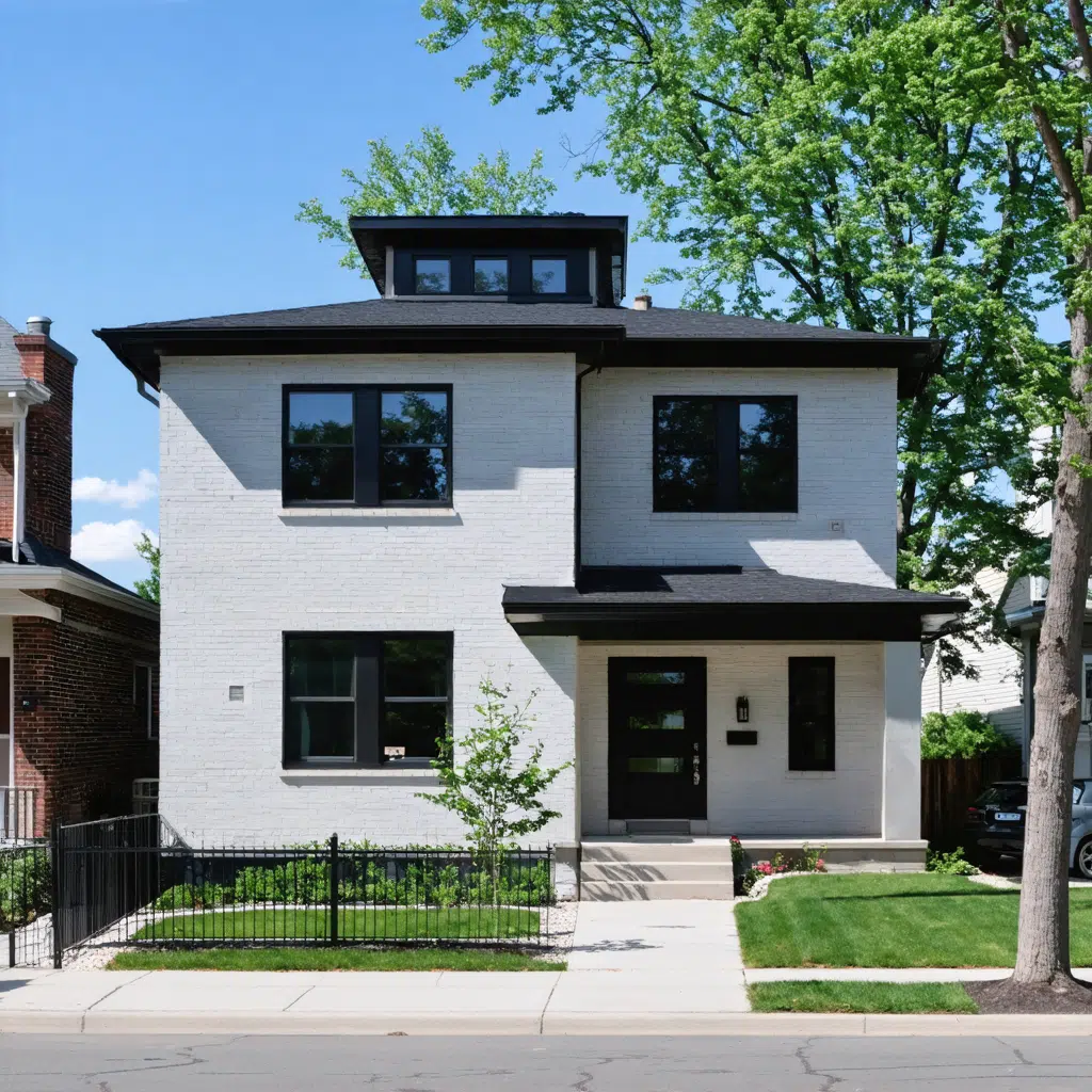 A black roofed home in Minneapolis