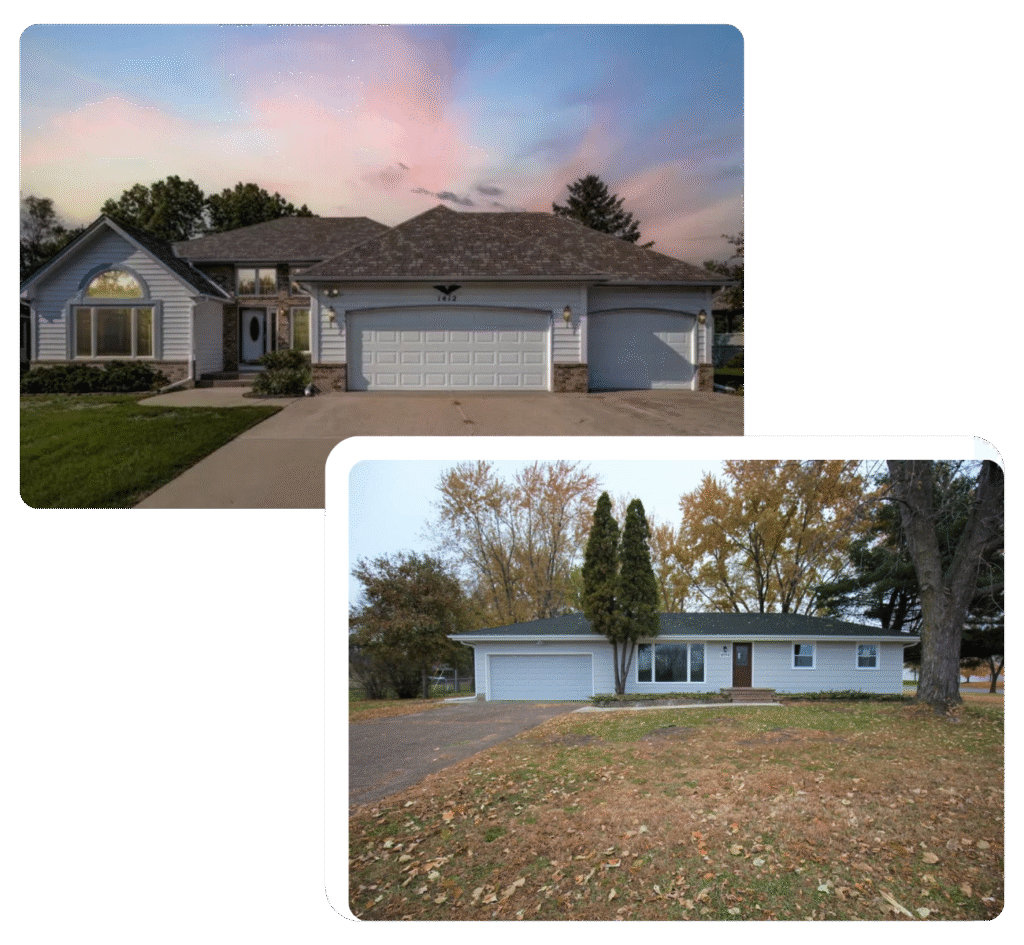 Two properties in Brooklyn Park, MN that we purchased for cash