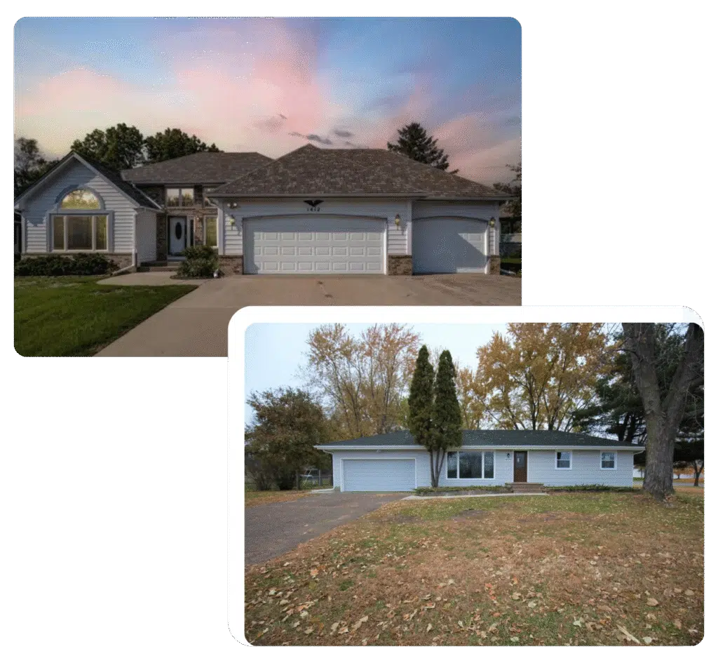 Two properties in Brooklyn Park, MN that we purchased for cash