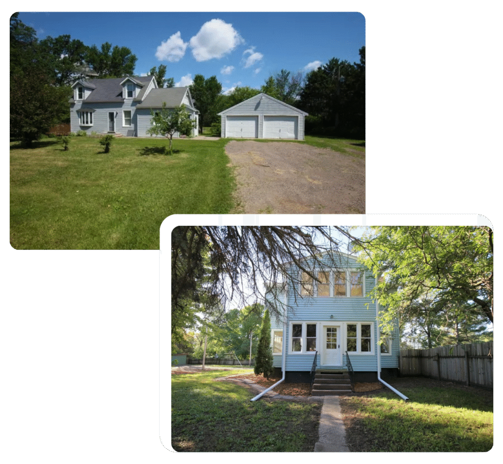 Two properties in Eagan, MN that we purchased for cash