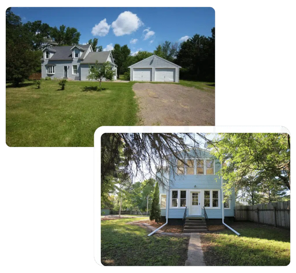 Two properties in Eagan, MN that we purchased for cash