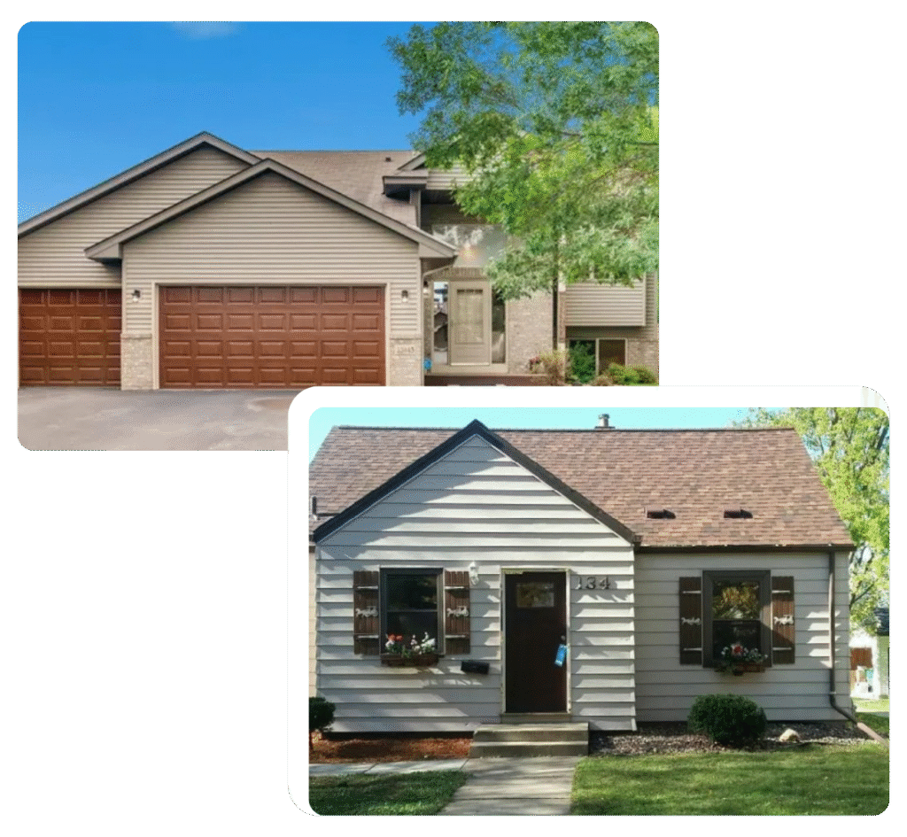 Two properties in Minneapolis, MN that we purchased for cash