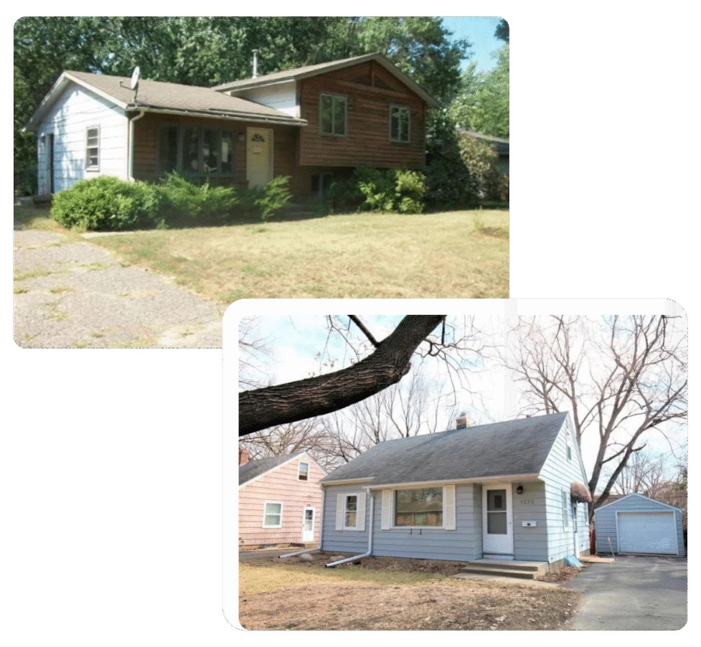 Two properties in Monticello, MN that we purchased for cash