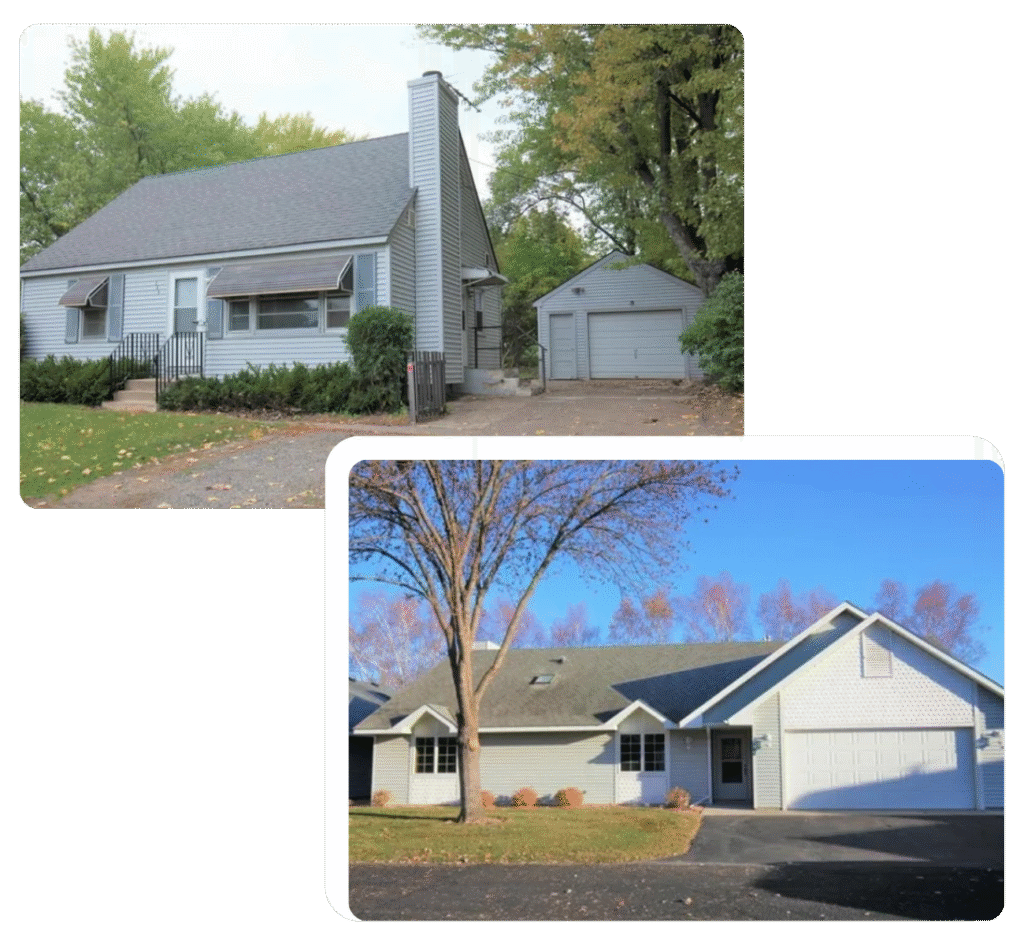 Two properties in Ramsey, MN that we purchased for cash