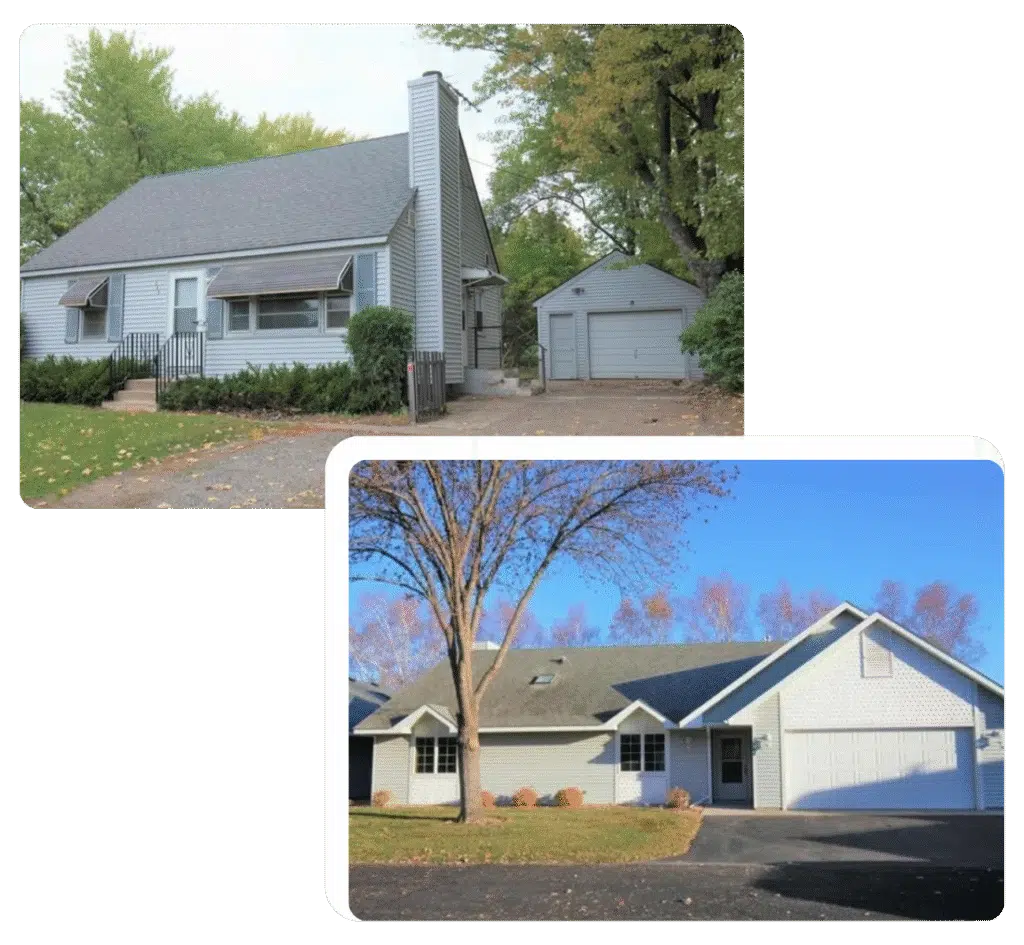 Two properties in Ramsey, MN that we purchased for cash
