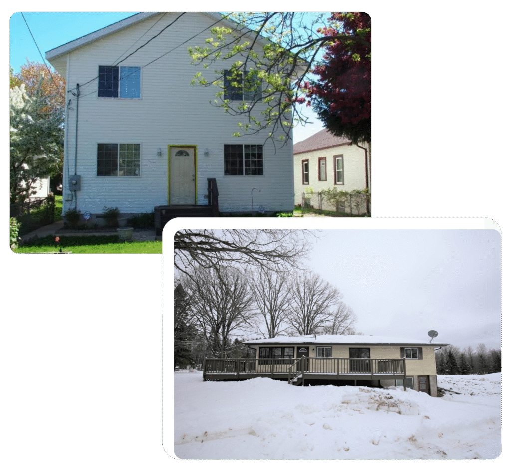 Two properties in Sartell, MN that we purchased for cash