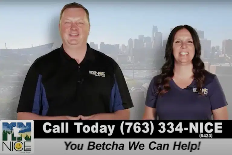 Travis and Leah from MN Nice Home Buyers smiling