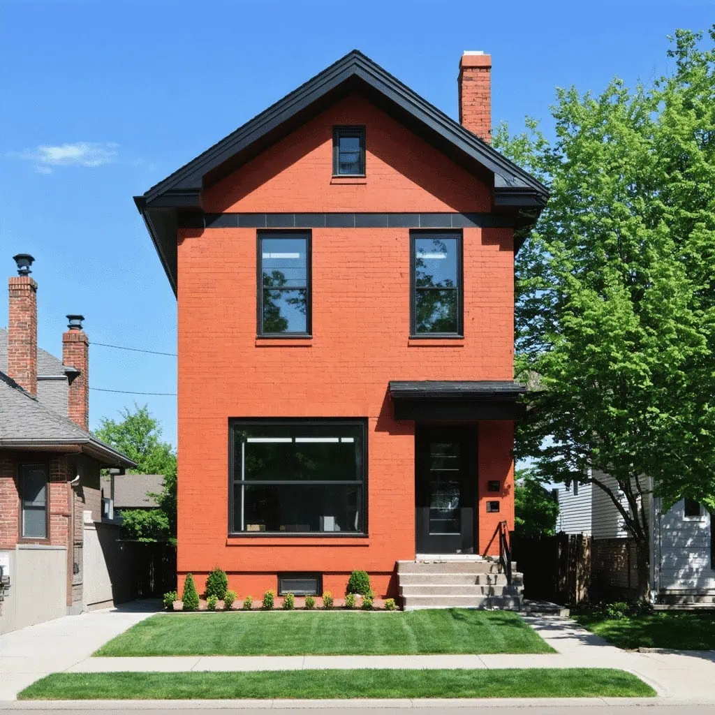 A orange house bought in MN