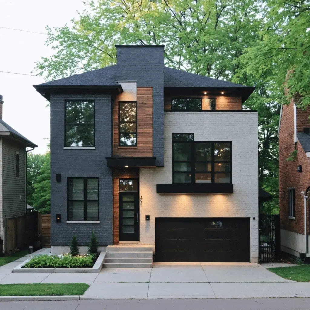 A dark colored home in Minneapolis