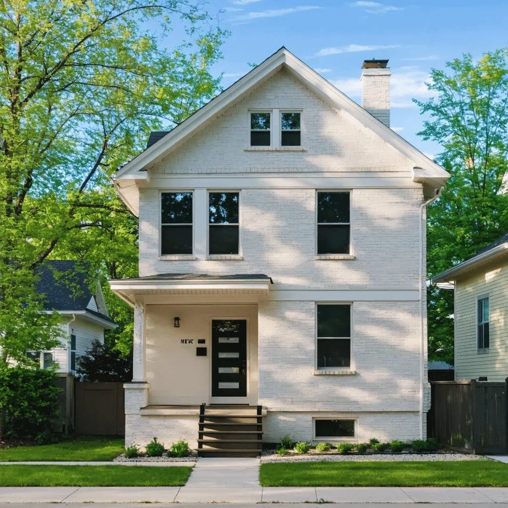 A white house in Minneapolis