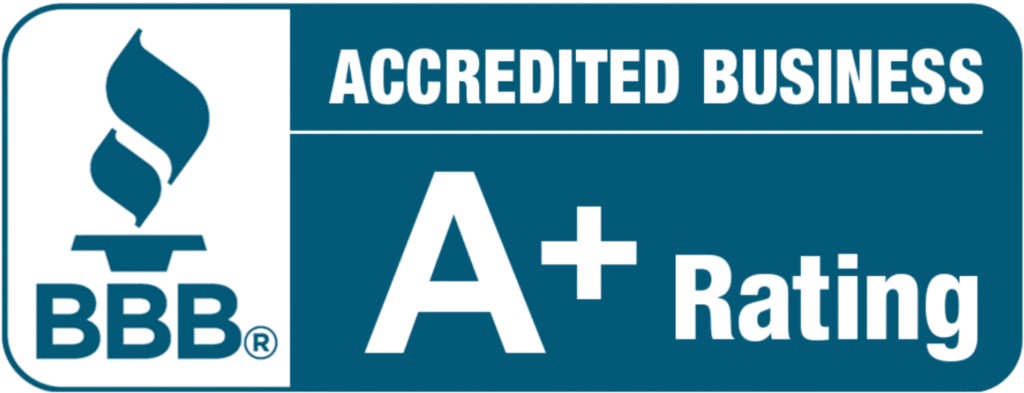 BBB Accredited Business A+ badge